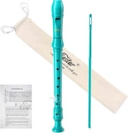 Beginner-friendly Sky Blue Soprano Recorder - Durable Abs With Elegant Finish. Fixed Price $21.99.