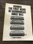 1979 Vintage 8x11 Print Ad For Hohner The First Name In Harmonicas Since 1857. Fixed Price $9.95.