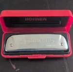 Hohner Golden Melody Diatonic Harmonica Chrome High Polish Metal Body Red Case. Fixed Price $26.98.